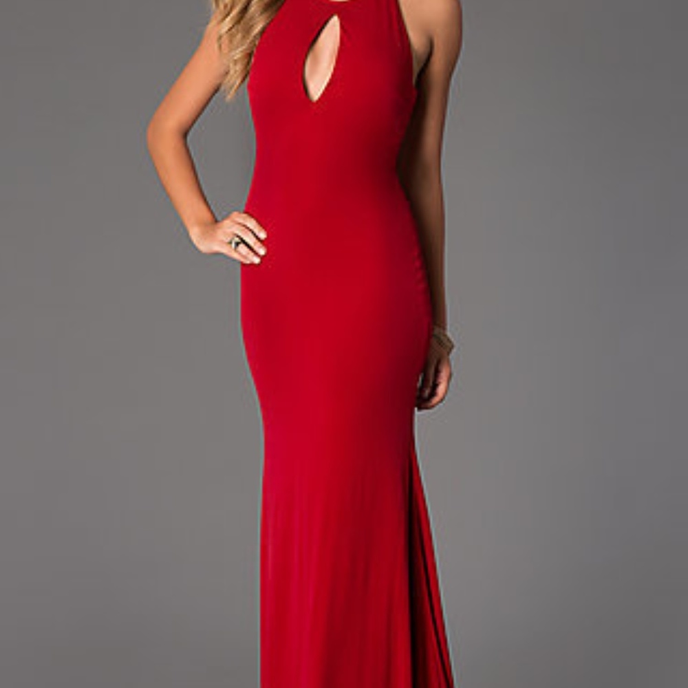 Gown Open Back Vibrant Red Jovani Prom Formal